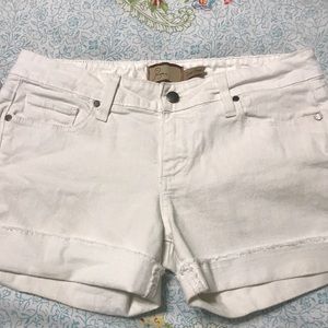 Paige Jimmy Jimmy white cuffed short 27